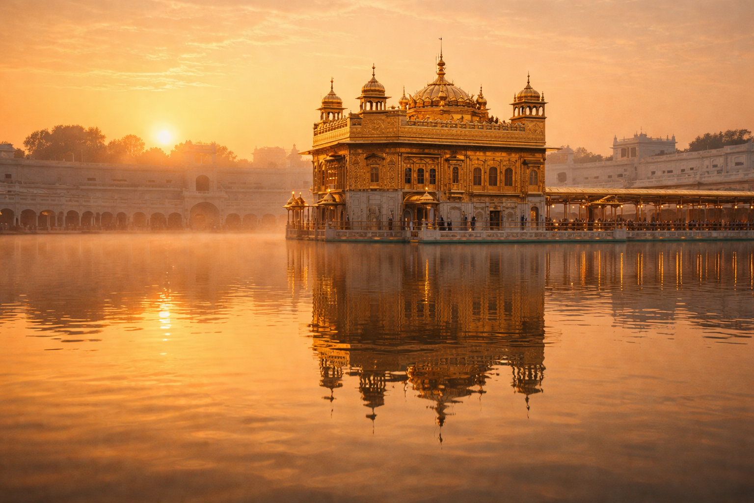 Golden Temple at Sunrise — Golden Dawn in Amritsar